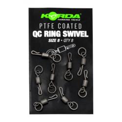 KORDA PTFE COATED QC RING SWIVEL SIZE 8 KORDA