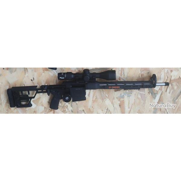 CARABINE SIG SAUER CROSSE 6,5 MM CREEDMOOR CHASSIS NOIR 18" avec lunette Sig Saueur Sierra 3 BDX 4,5