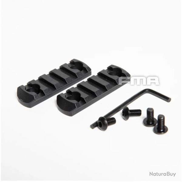 2 Rail picatinny en ABS + VIS pour montage bipod, accessoires ou sur casque protection airsoft