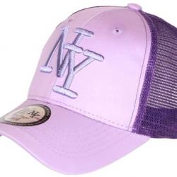 Casquette NY Filet Violette Trucker Baseball Tendance Gybz Taille unique Violet