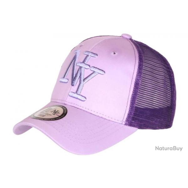 Casquette NY Filet Violette Trucker Baseball Tendance Gybz Taille unique Violet