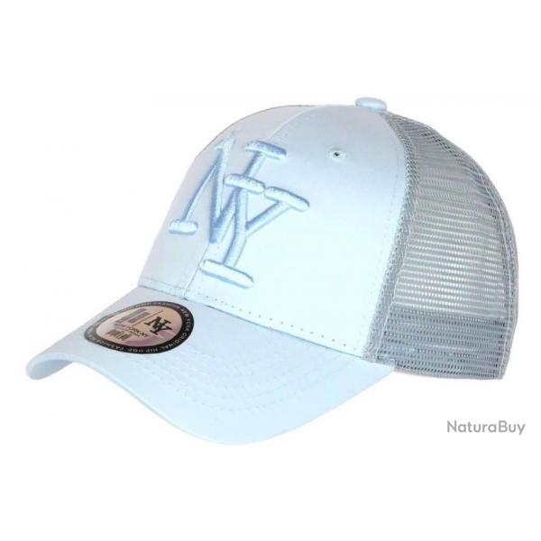 Casquette NY Filet Bleu Clair Trucker Baseball Tendance Gybz Taille unique Bleu