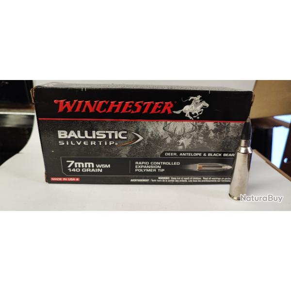 20 MUNITIONS WINCHESTER BALLISTIC SILVERTIP 7MM WSM 140GR