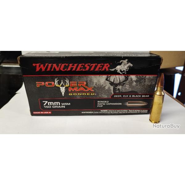 20 MUNITIONS WINCHESTER POWER MAX 7MM WSM 150GR