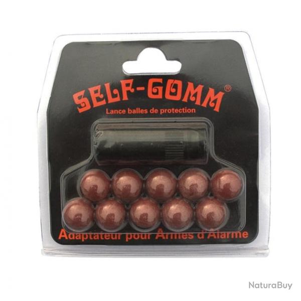 ADAPTATEUR POUR ARMES D'ALARME + 10 PROJECTILES SELF GOMM Filetage M9x100