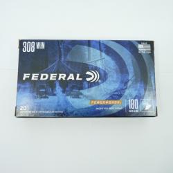 BOITE DE 20 MUNITIONS FEDERAL - CAL.308 WIN - 180 GRAINS Jacketed Soft Point