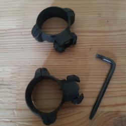 Anneau montage haut en acier pour carabine Ruger par exemple 77 diamètre 30mm