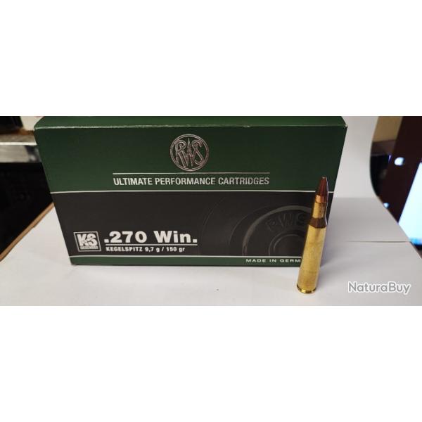 20 MUNITIONS RWS KS 270WIN 150GR 9.7G