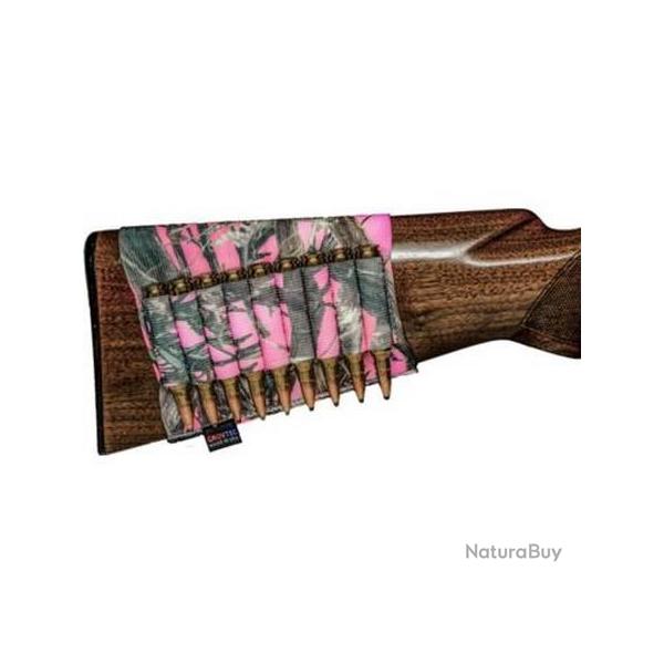 CARTOUCHIERE DE CROSSE CARABINE GROVTEC 9 BALLES ROSE CAMO