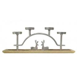 DECORATION DE TABLE CERFS 4 BOUGEOIRS