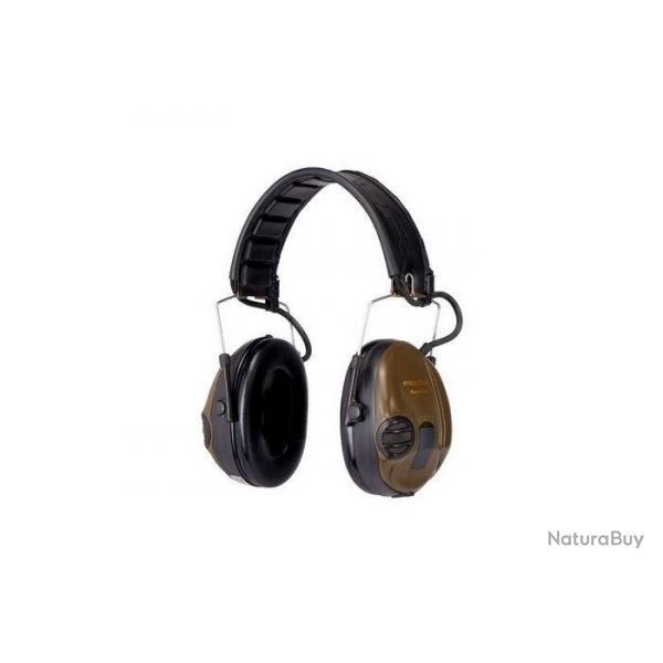 CASQUE PELTOR SPORTAC ANTI-BRUIT COQUILLES VERTES / ORANGES