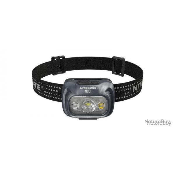 WAHOO ! - Lampe Frontale NU31 Grise - 550Lumens NITECORE - NCNU31G