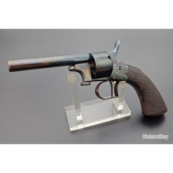 REVOLVER A SYSTEME MARIETTE BREVETE CALIBRE 9MM FLOBERT PERCUSSION ANNULAIRE - BELGIQUE XIX Bon  XI