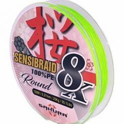 Tresse SAKURA Sensibraid 8 brins Chartreuse 150m 0.06mm