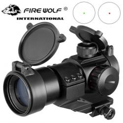 Fire Wolf Viseur A Point Rouge Lumineux -