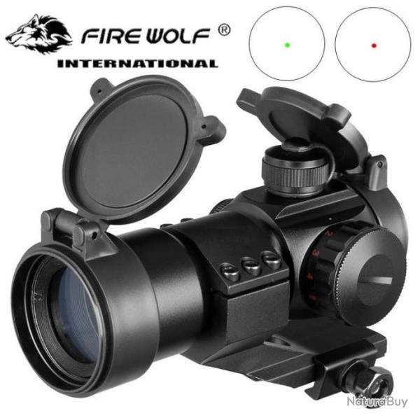 Fire Wolf Viseur A Point Rouge Lumineux -