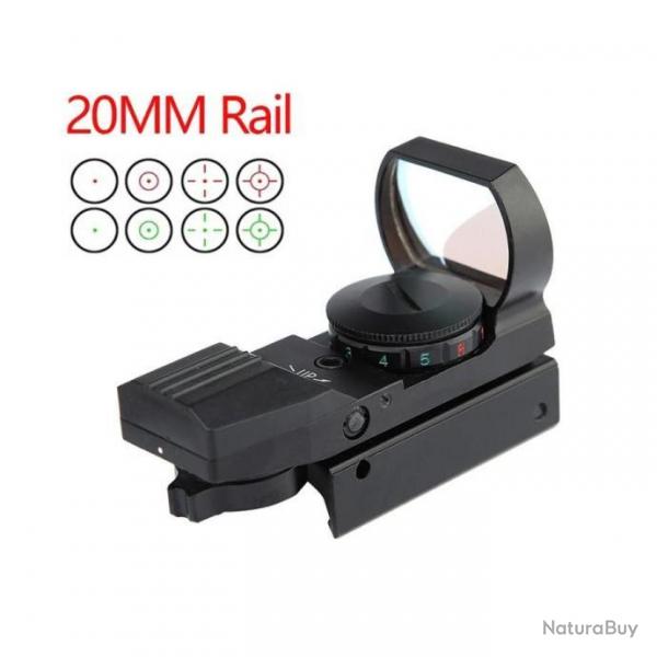 AimSniper Viseur Point Rouge Noir Rail 20MM -