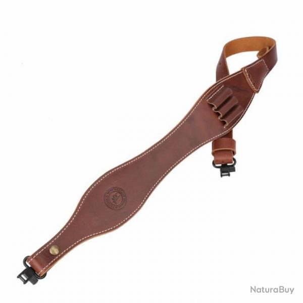 Tourbon Sangle Pour Fusill De Chasse En Cuir Marron Avec 2 Attaches -