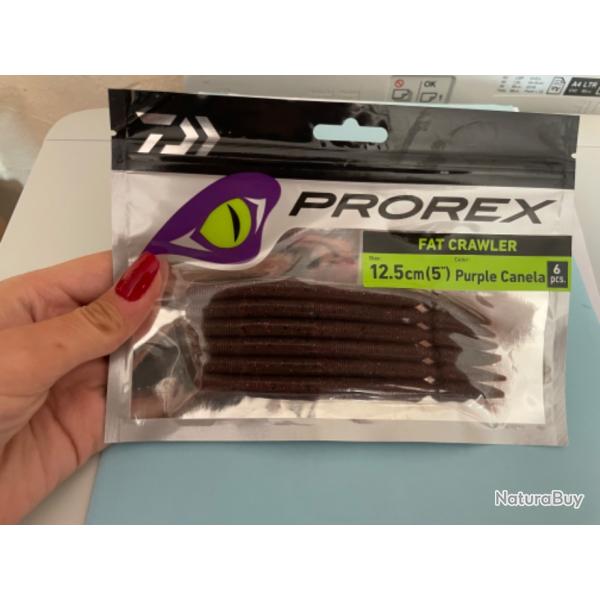 Leurres Prorex Fat Crawler 12,5 cm - Purple canela (Lot de 6)