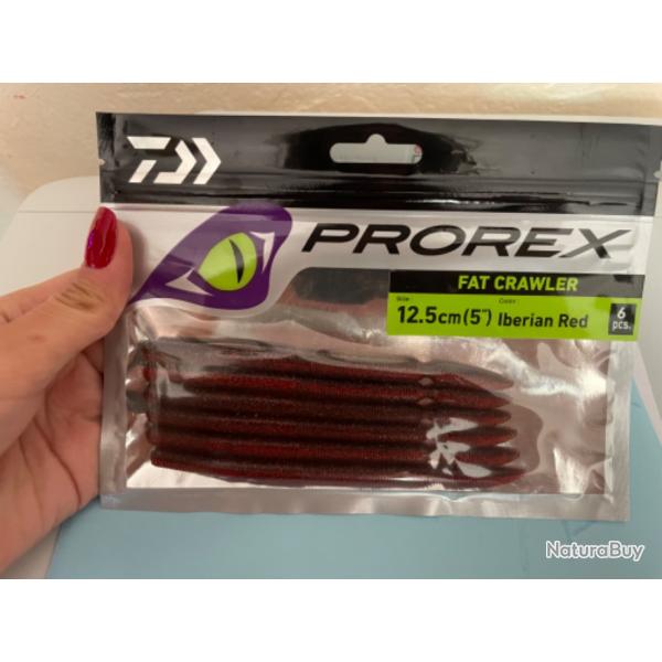 Leurres Prorex Fat Crawler 12,5 cm - Iberian Red (Lot de 6)