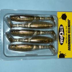 Leurre de pêche Storm Jointed Minnow avec action de nage naturelle et attractive