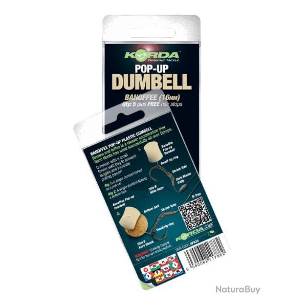 KORDA POP-UP DUMBELL BANOFFEE WHITE KORDA 16 mm