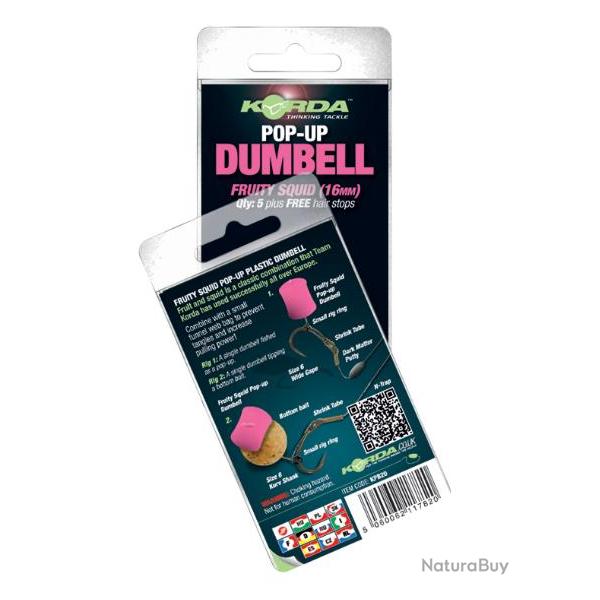 KORDA POP-UP DUMBELL FRUITY SQUID PINK KORDA 16 mm