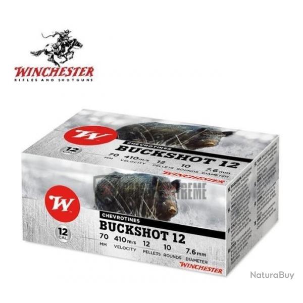 CHEVROTINES WINCHESTER DOUBLE X BUCKSHOT 12/70 30.5 12gr X10