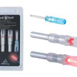 Lot de 3 encoches lumineuses Buck Trail pour tubes S-Size Rouge