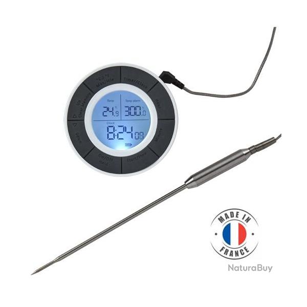 THERMOMETRE DIGITAL ROND SONDE AMOVIBLE DE 0  + 300C