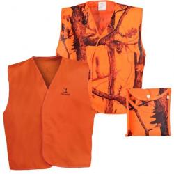 Gilet de Traque Percussion Fluo Orange