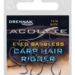 DRENNAN HAMEÇON ACOLYTE CARP HAIR RIGGERS BARBLESS DRENNAN 16