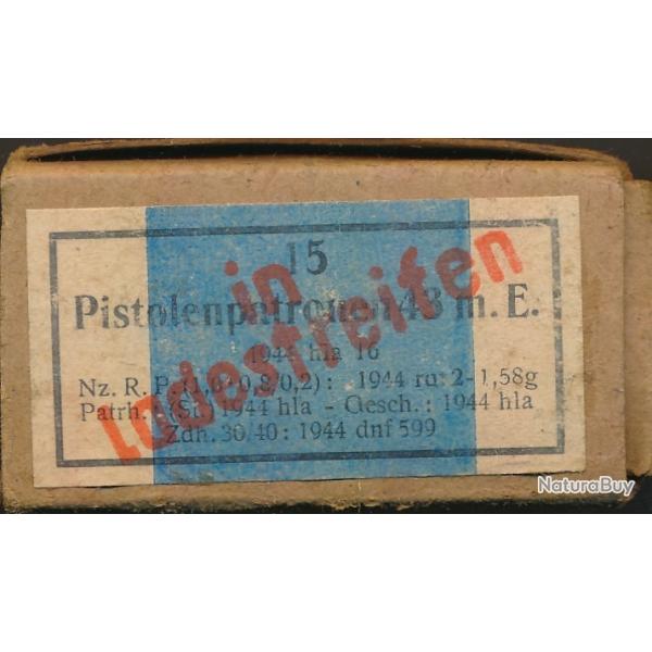 (5947) Une rare bote complte de 15 sur clips  7,92x33 KURZ, ww2 Allemagne tat neuf  hla  1944