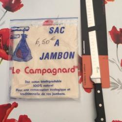 Couteau à jambon avec son sac