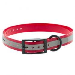 Collier polyuréthane réfléchissant CaniHunt Xtreme - 25mm - 65 cm - Rouge / 65 cm / 25 mm