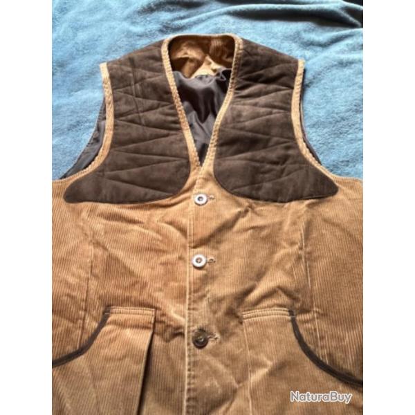 Gilet de tir laksen en velour couleur camel t.M