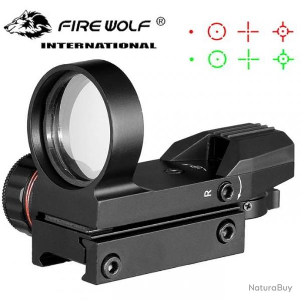 Fire Wolf Viseur Point Rouge 4 Rticules Lumineux -