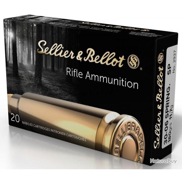 Munitions SELLIER&BELLOT sp cal.30-06 spring 11.7g 180gr par 20