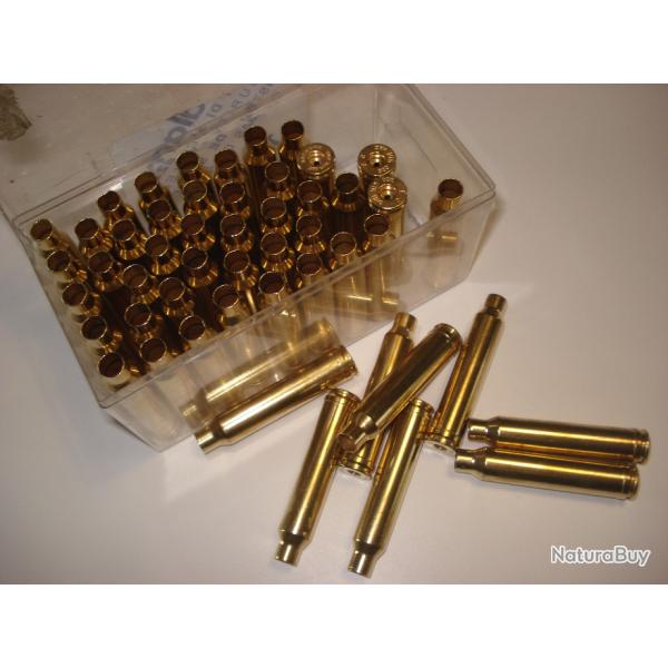 50 douilles, tuis de 300 winchester magnum, dsamorcs, nettoys, tirs une fois