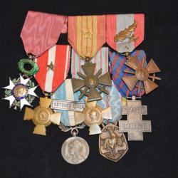 MEDAILLES ANCIEN MILITAIRE GUERRE 1939/45-INDOCHINE-ALGERIE-FRANCE LIBRE-CROIX GUERRE-LEGION HONNEUR