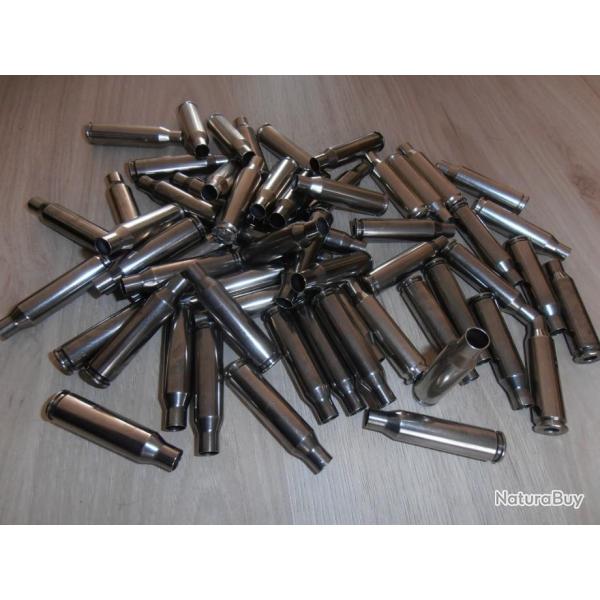 55 douilles Fdral nickels 7.08 Remington -  neuves et tirs