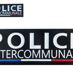 Bande Police Intercommunale gomme relief noir