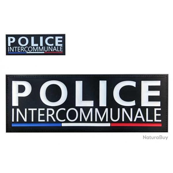 Bande Police Intercommunale gomme relief noir