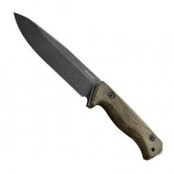 Poignard LionStell "T6" CPM-3V blackwash, Manche micarta vert [Lionsteel]