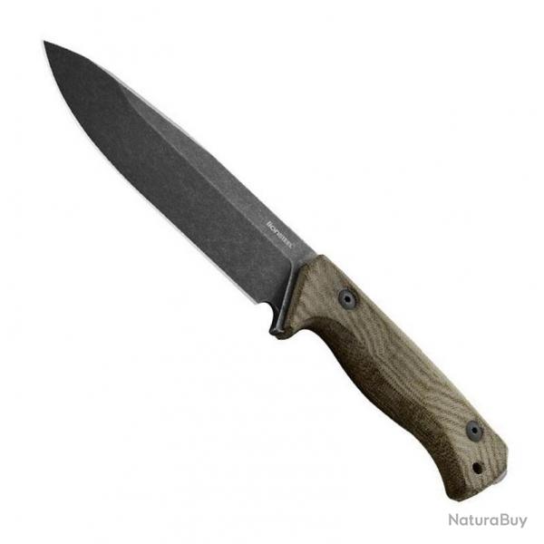 Poignard LionStell "T6" CPM-3V blackwash, Manche micarta vert [Lionsteel]