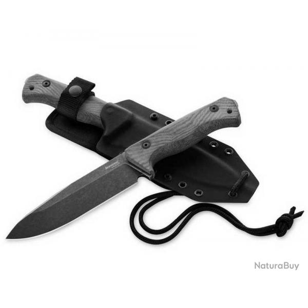 Poignard "T6" K490 blackwash, Manche micarta noir [Lionsteel]