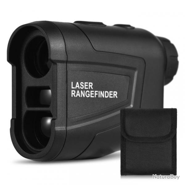 Tlmtre Laser 600m Rechargeable Grossissement 6X Etui Rigide Sport Randonne Chasse Noir