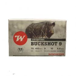 Munitions Winchester Buckshot Cal.12/70 33.3g 9 grains par 10