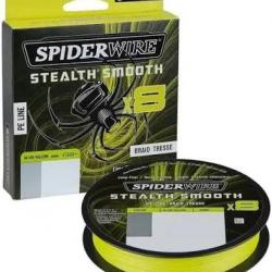 TRESSE SPIDER STEALTH SMOOTH YELLOW 150M 8 BRINS 0.19mm - 18kg