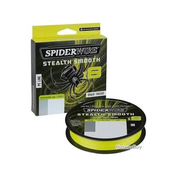 TRESSE SPIDER STEALTH SMOOTH YELLOW 150M 8 BRINS 0.19mm - 18kg